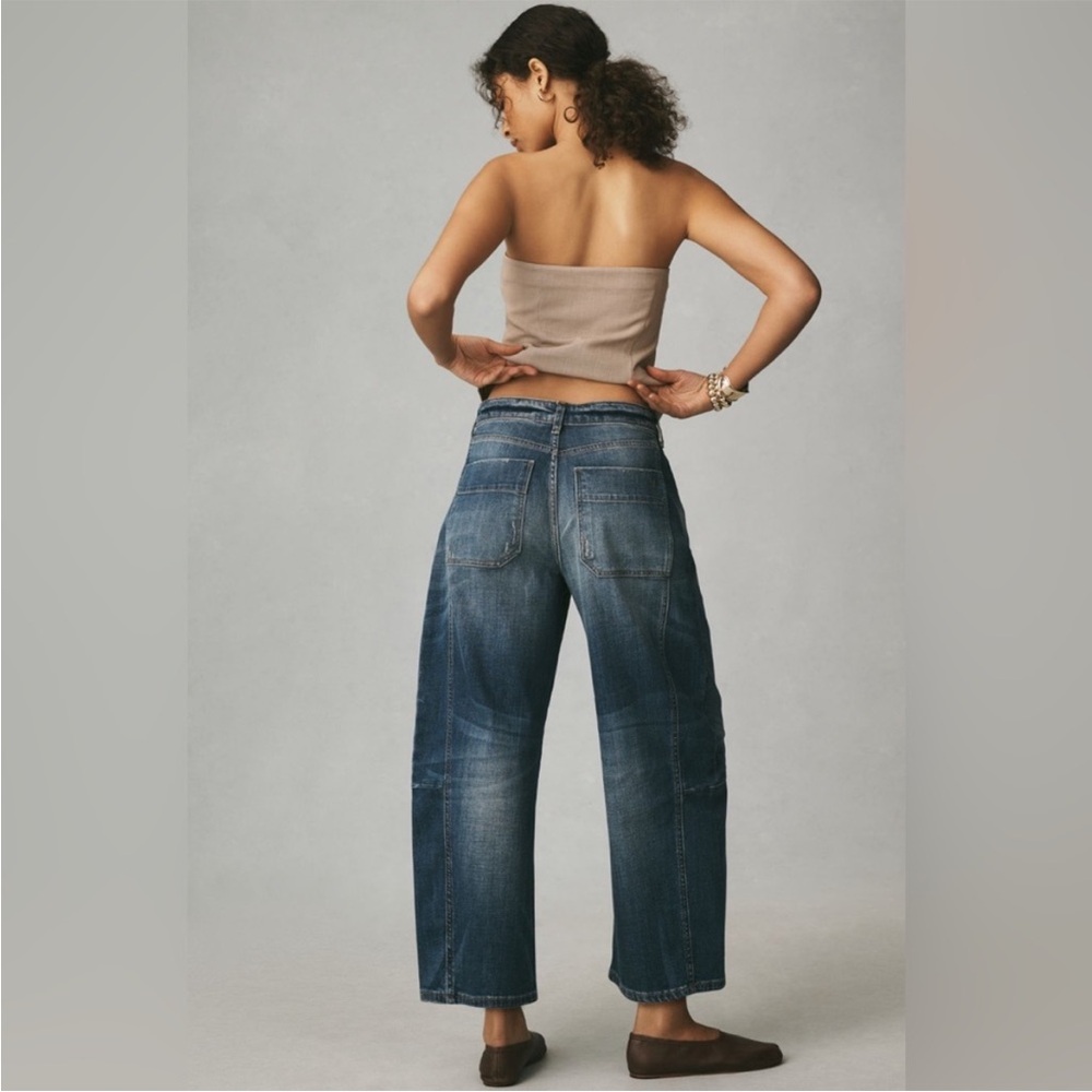 Anthropologie The Kenna Mid-Rise Heritage Barrel Jeans Size 31 NWT - Picture 6 of 16